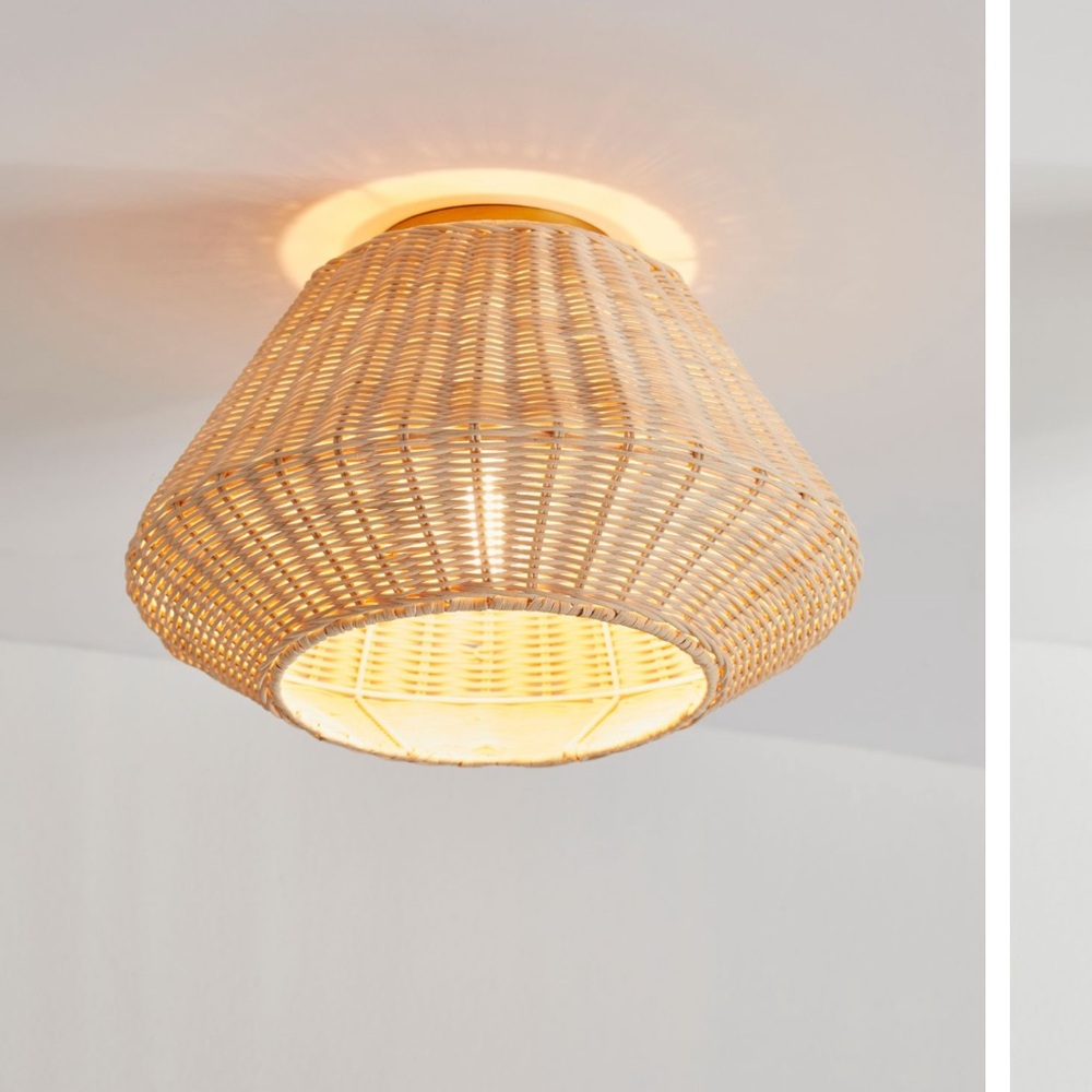 Urban Outfitters Tan Woven Light Shade - Picture 2 of 3